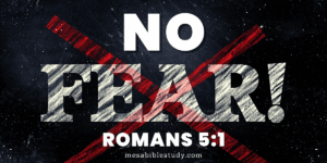 Courage is Not the Opposite of Fear - The Opposite of Fear is Peace. Peace can only come from believing the gospel alone by faith alone. Romans 5:1