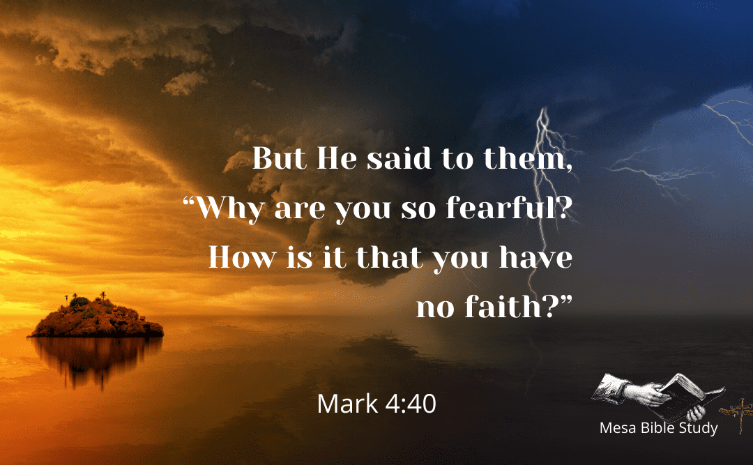 Why Are You So Fearful? How is that You have No Faith?