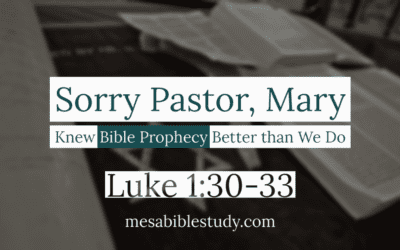 Sorry Pastor Mary Knew Bible Prophecy Better than We Do