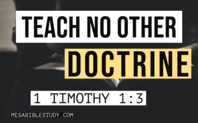 Teach No Other Doctrine than What was Revealed to Paul ‘Do Not Be Deceived’ – 1 Timothy 1:3