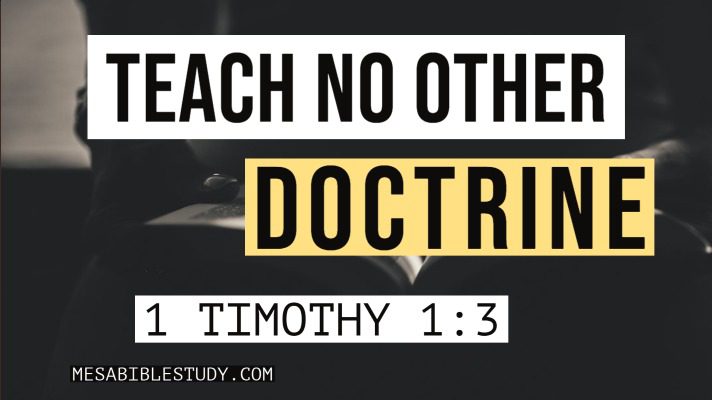 Teach no other Doctrine