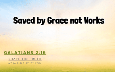 Saved by Faith Alone Not Works of the Flesh