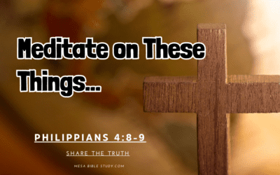 Meditating on Truth in a Chaotic World: Philippians 4:8-9