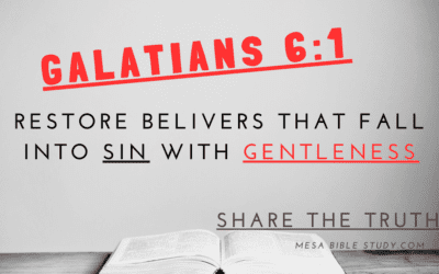 Don’t Judge But Restore Fallen Believers with Gentleness