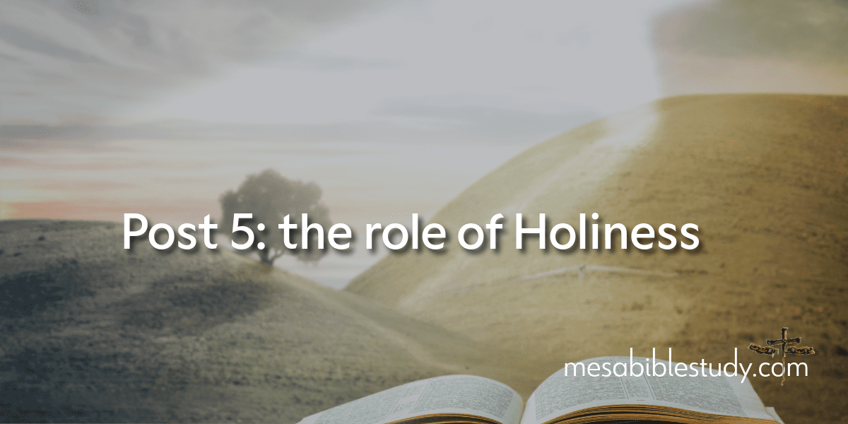 the role of Holiness Holiness isn't a ticket to heaven.