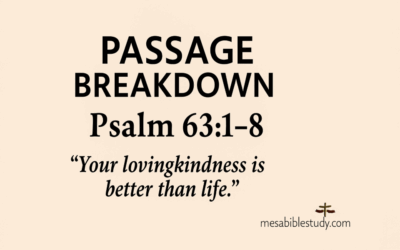 Passage Breakdown – Psalm 63:1–8 – Clearly Explained
