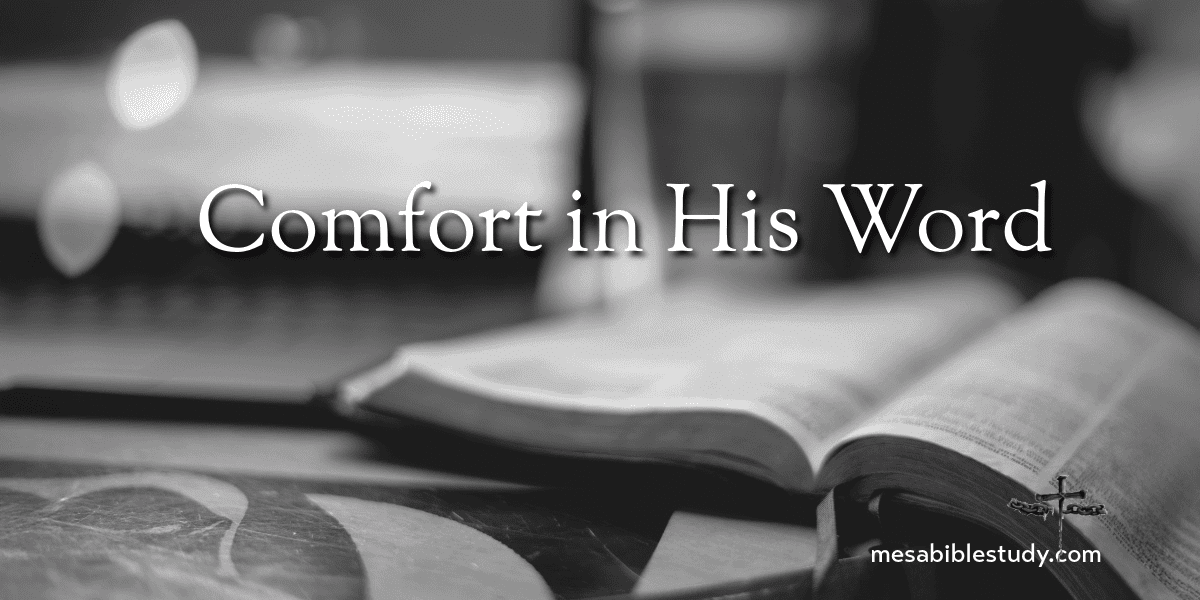 comfort in His word