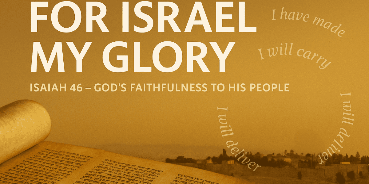 For Israel My glory