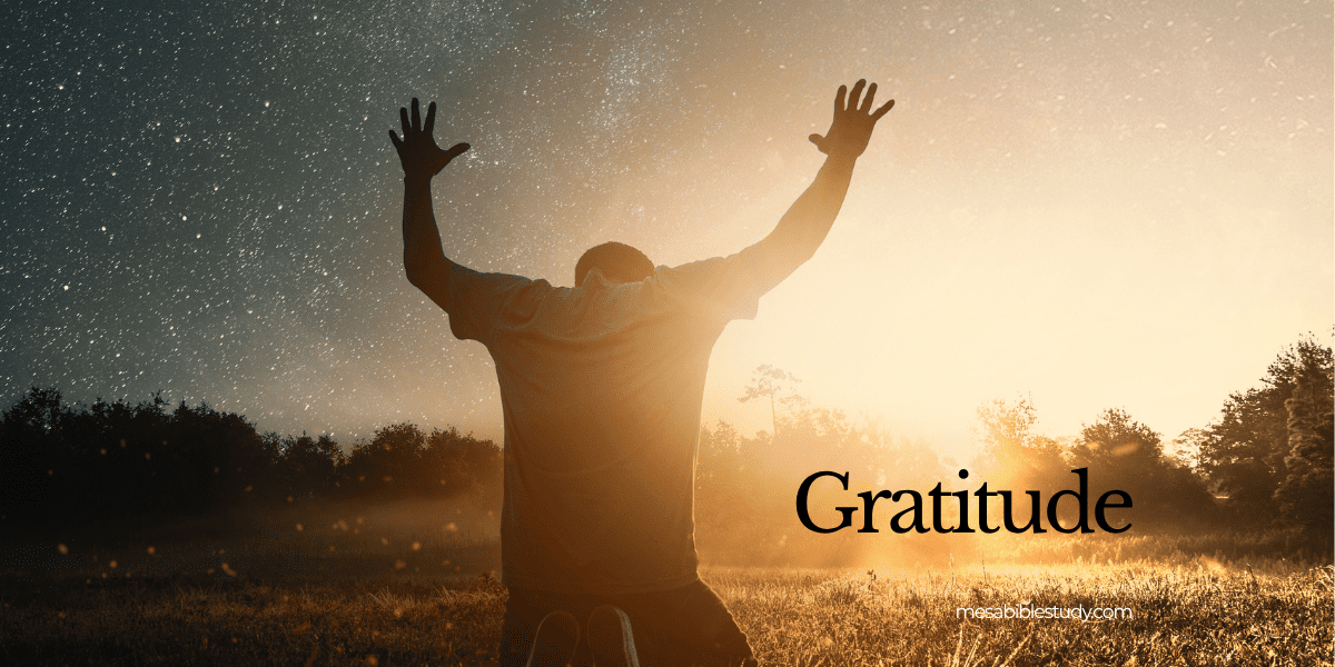 A constant state of gratitude A man on his knees praising God
