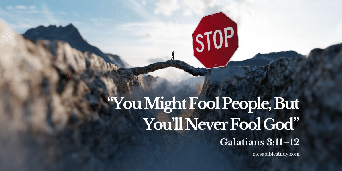 You Might Fool People, But Never God