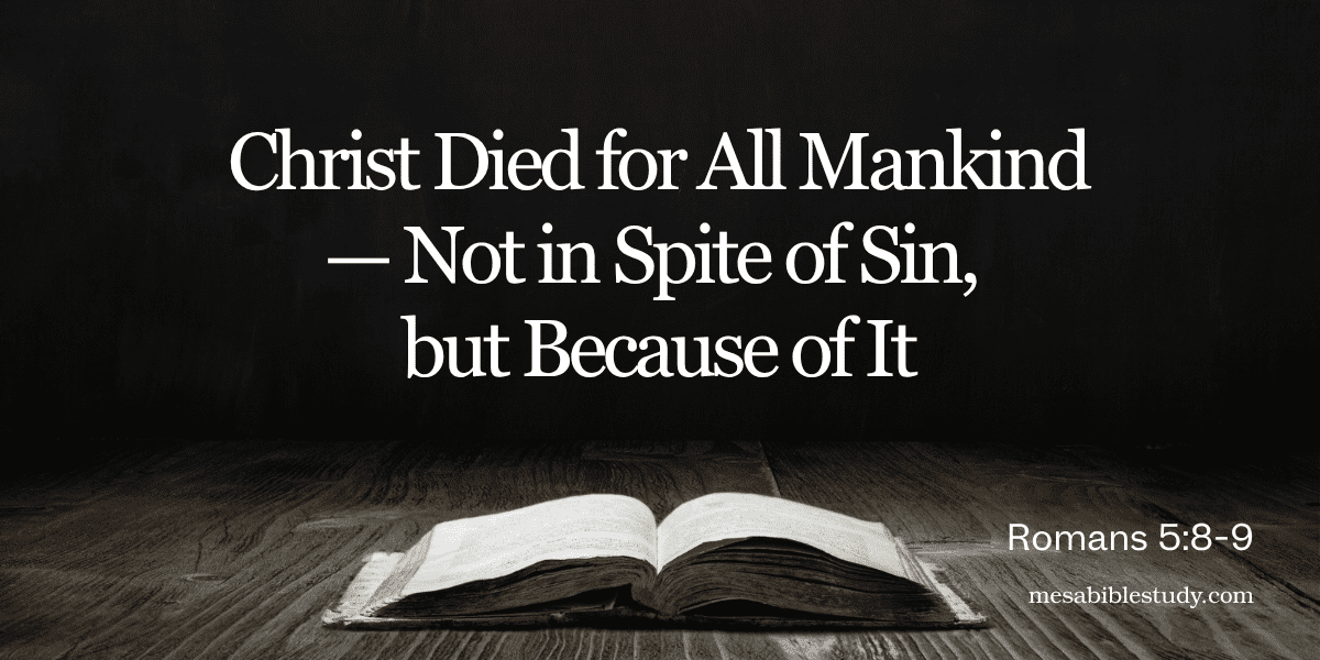 christ died for all not inspite of sin final