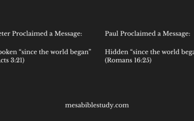 Part 1 – Distinction: Spoken “Since the World Began” | Hidden “Since the World Began”