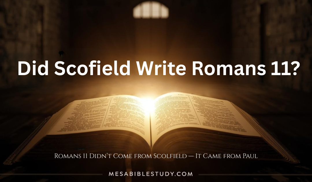 Romans 11 Didn’t Come From Scofield — It Came From Paul