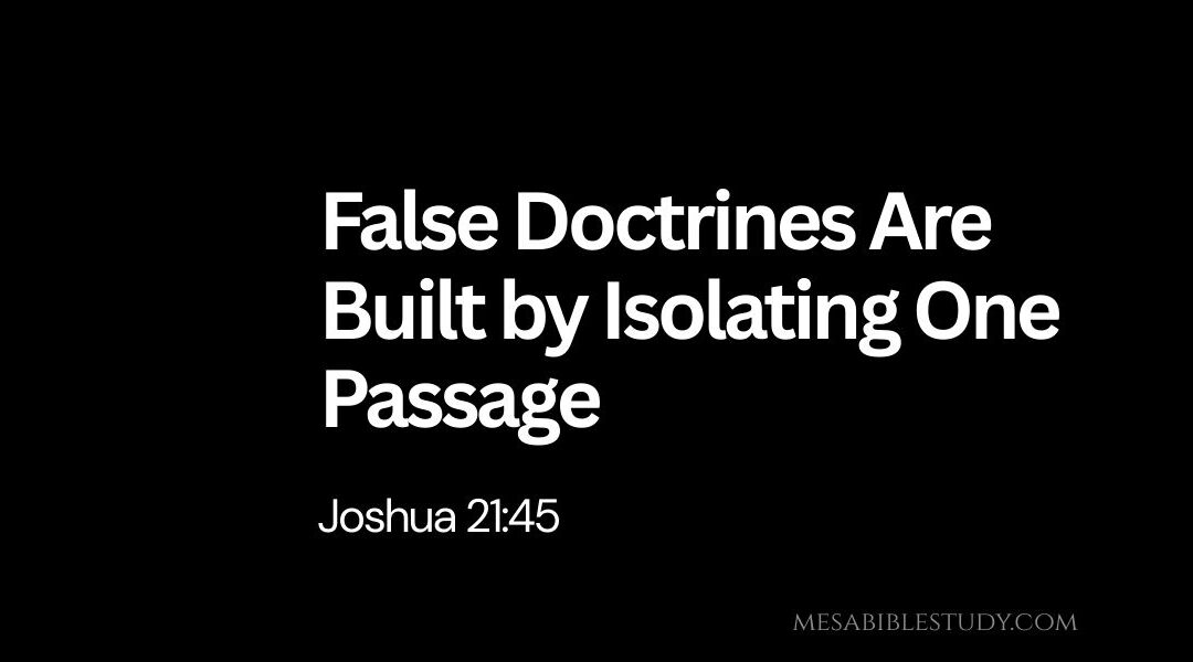 Why Joshua 21:45 Does NOT Mean God Is Finished with Israel