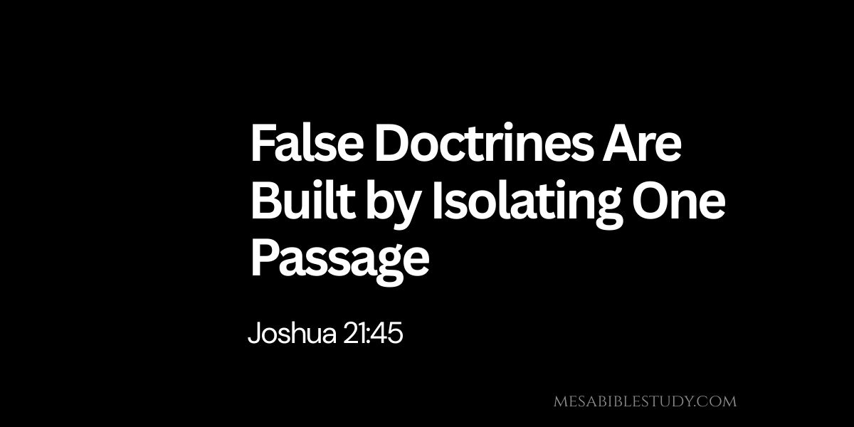 Why Joshua 21:45 Does NOT Mean God Is Finished with Israel