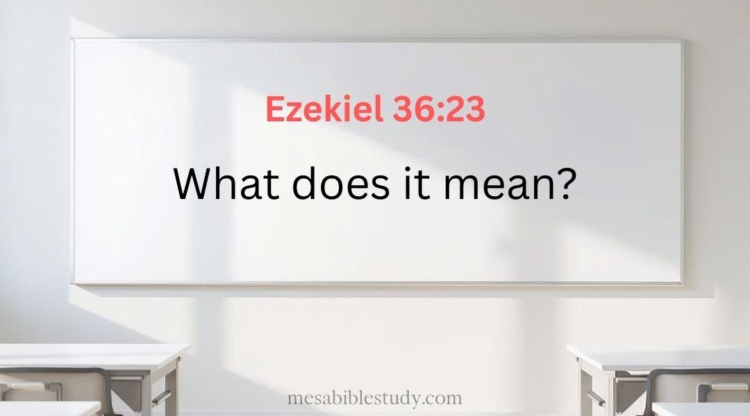 Why God Will Restore Israel — Ezekiel 36:23 Explained