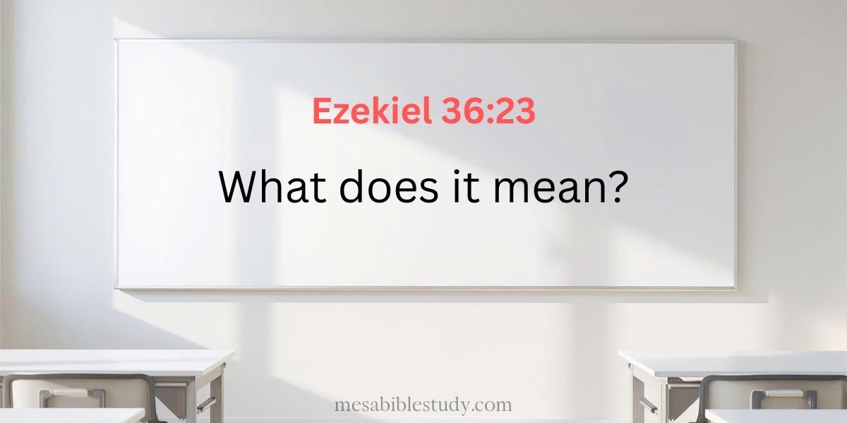 Why God Will Restore Israel — Ezekiel 36:23 Explained