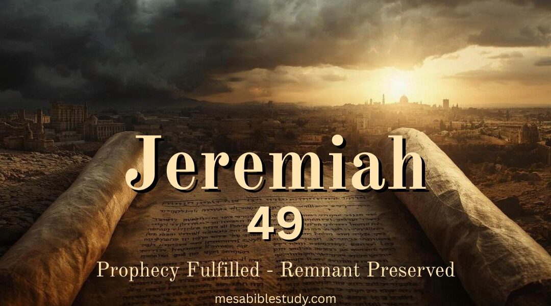 Jeremiah 49: A Two-Fold Prophecy of Judgment and Future Preservation “Elam”