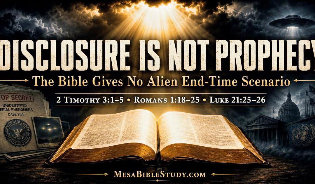 Disclosure Is Not Prophecy: Why the Bible Gives No Alien End-Time Scenario