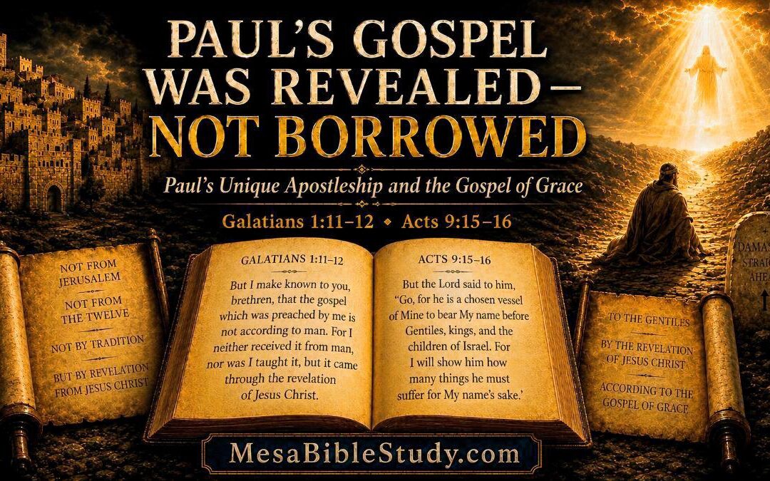 Paul’s Gospel Was Revealed — Not Borrowed