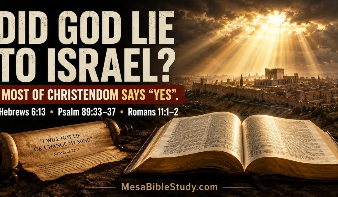 Did God Lie to Israel? Much of Christendom Says ‘Yes’