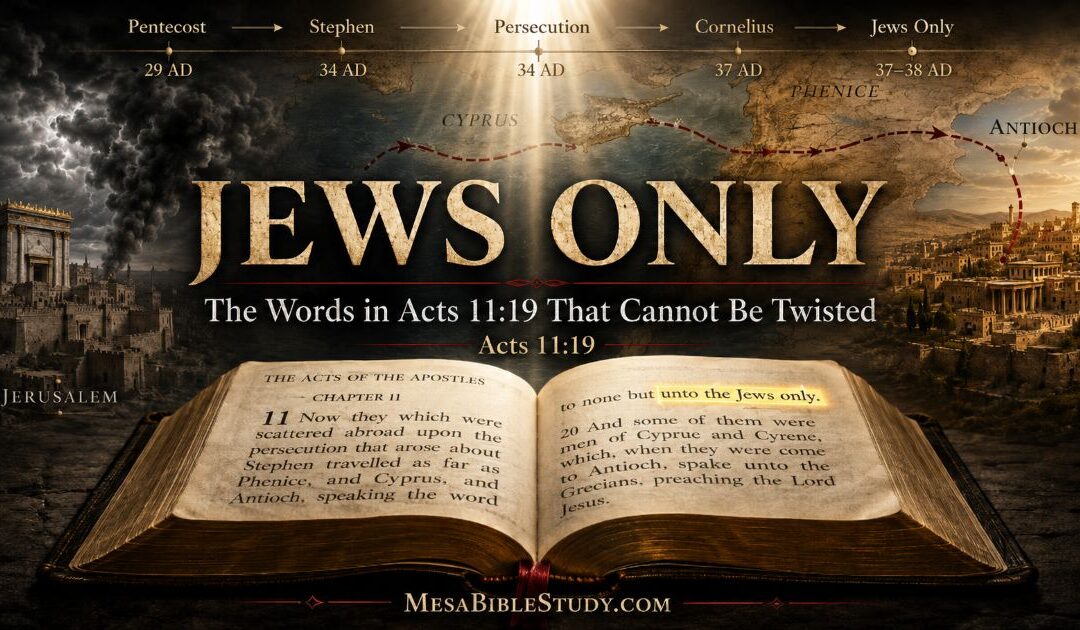 JEWS ONLY: The Words in Acts 11:19 That Cannot Be Twisted