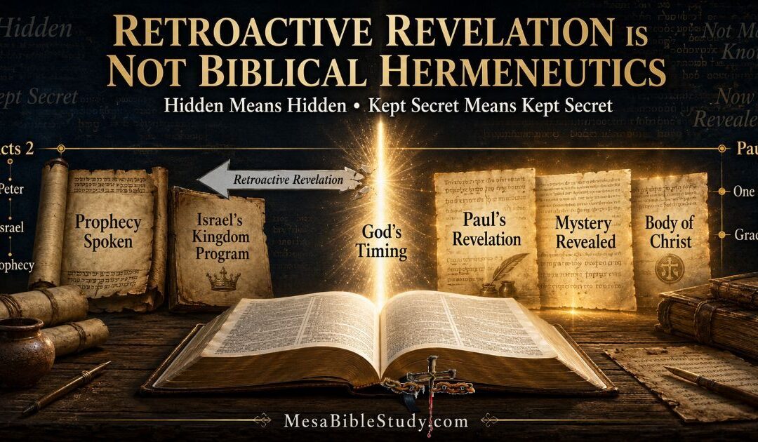 Part 10 — Retroactive Revelation Is Not a Biblical Hermeneutic