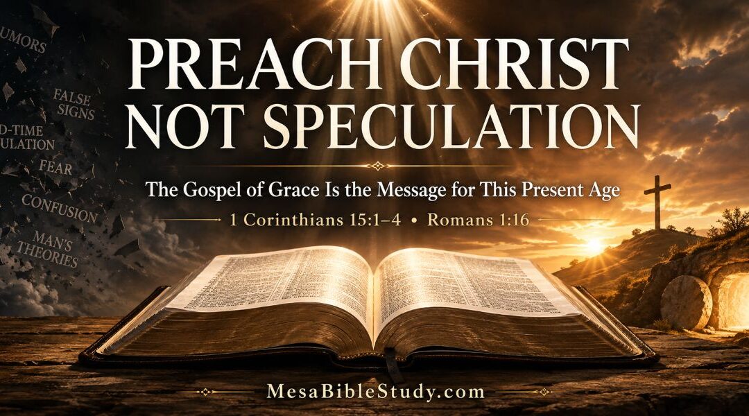 Part 10 — Preach Christ, Not Speculation